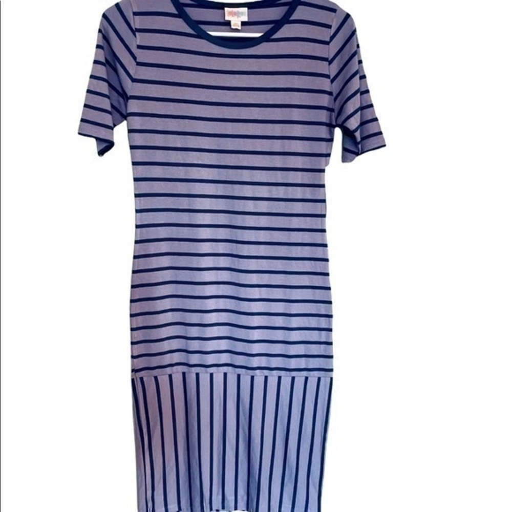 NWT Lularoe Women’s Dress Julia Purple Striped | Purple | Size XS